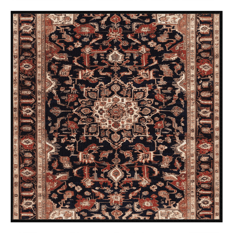Tapis brun lavable à la machine, Carré 6 pi