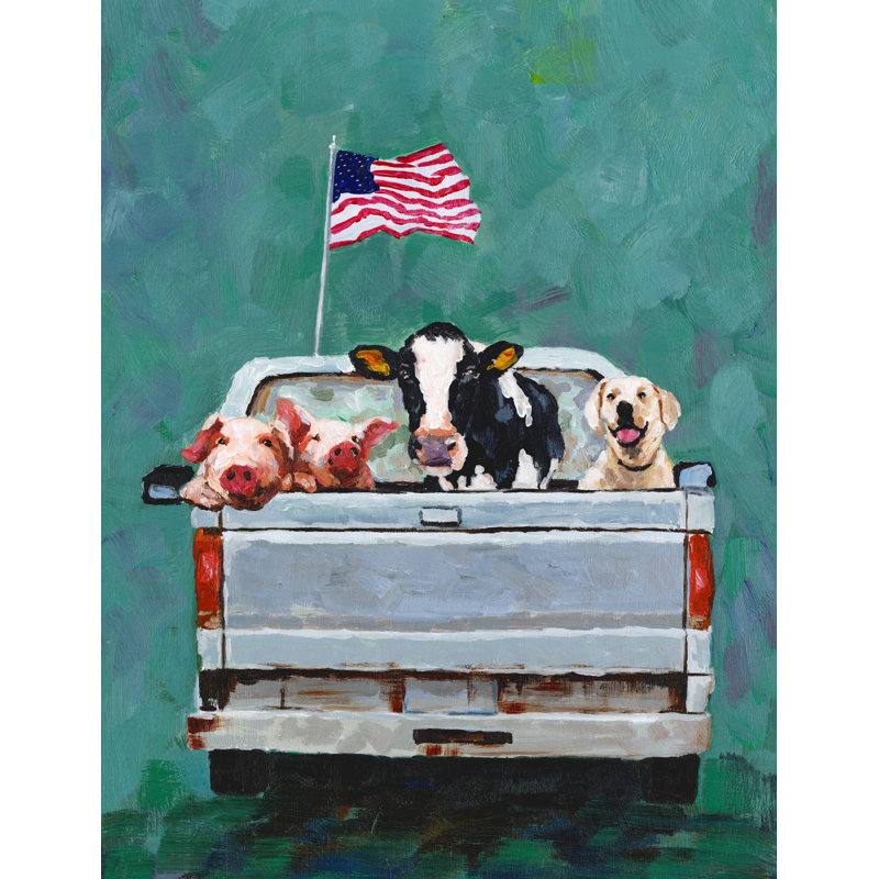The Animatrucked - Painting Print, Black Floater Framed, 30cm H x 20cm W