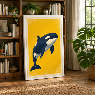 Leaping Orca Coastal - Wrapped Canvas