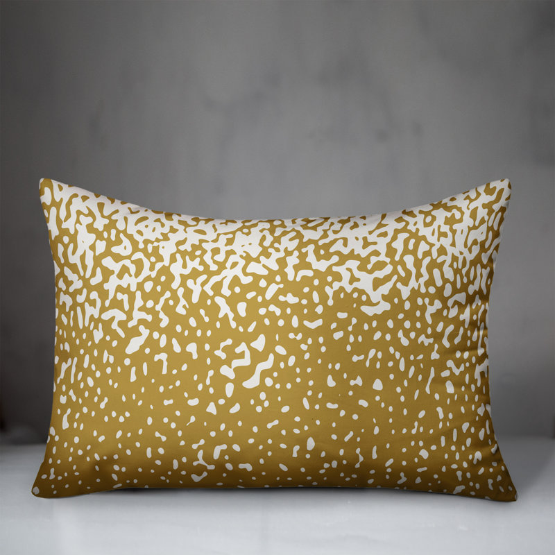 Housse et insert de coussin rectangulaire d'extérieur Ombre Dots 18, Jaune