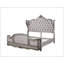 Grand lit en velours et finition platine antique-338630605