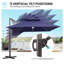 13' X 10' Patio Lighted Cantilever Umbrella, Base Included-1060179932