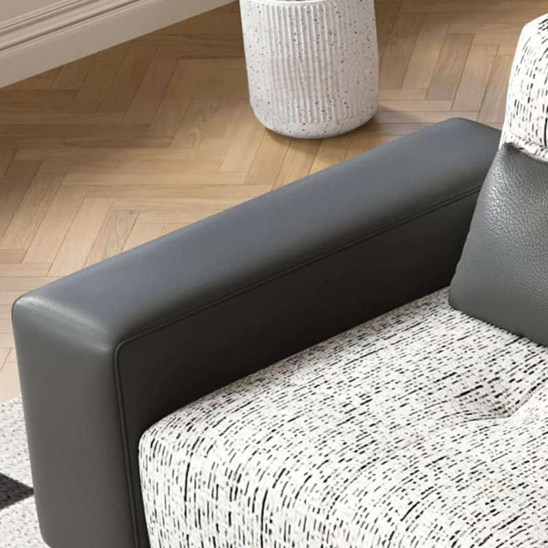 Canapé d'appoint moderne et simple à rangée droite, H 36,22 po x l 82,67 po x P 39,37 po