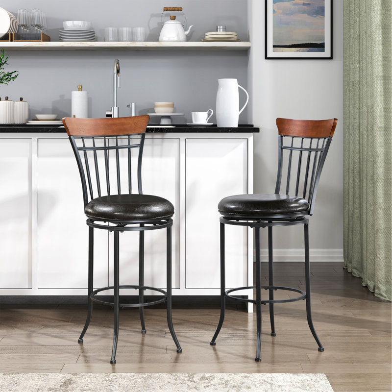 Chaise de bar pivotante à hauteur de pub 1 pièce