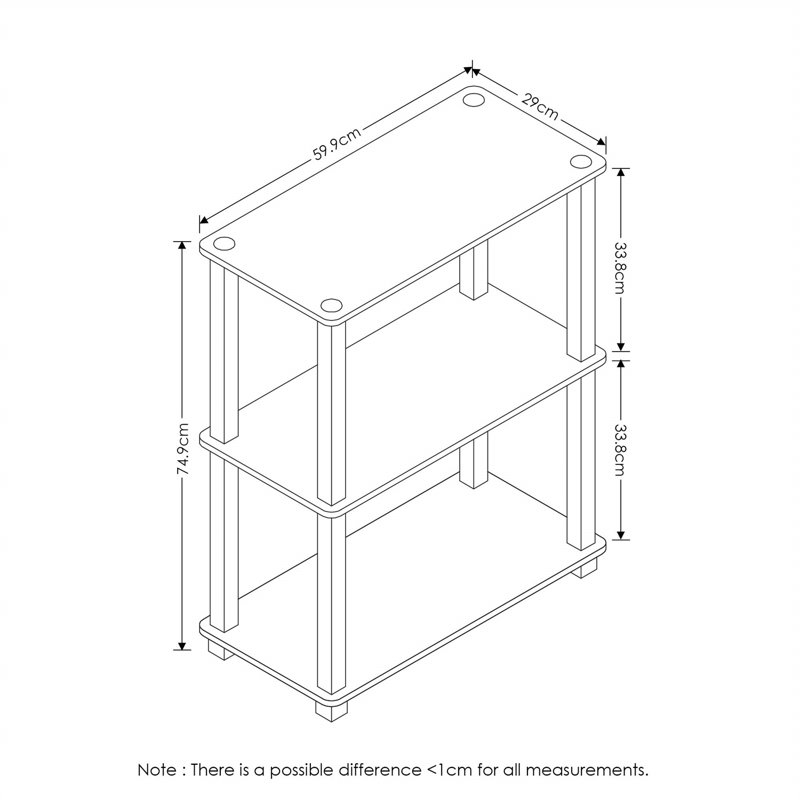 Nicholus 23.58 " W Shelving Unit