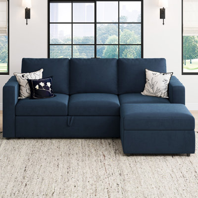 Rafael L Shaped Sofa Pull Out Sofa Bed Convertible Modular Sectional Couch Sleeper For Apartment