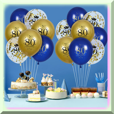 EcoParty Green and Black Birthday Swirls 16Pcs