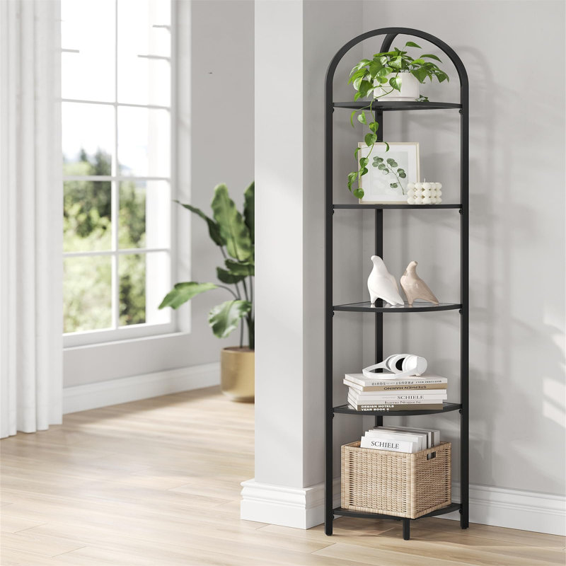 Roddrick 158cm H x 28cm W Metal Corner Bookcase