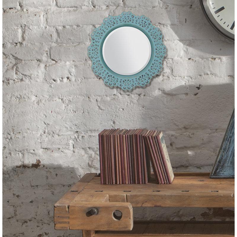 Miroir décoratif de style campagnard Munford, Noir