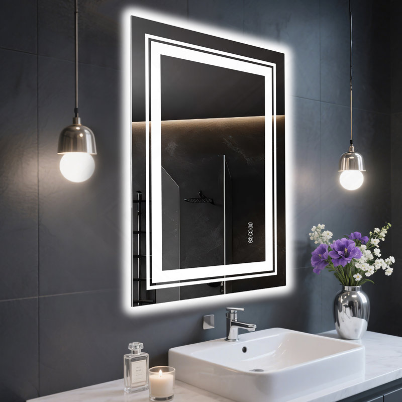 20x28 Inch Frameless LED Bathroom Mirror,Smart Mirror, 20" x 28"