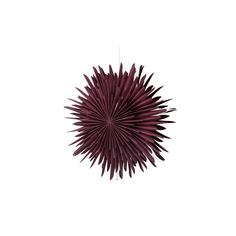 Brooklana 1 - Light Geometric Pendant, 46cm H x 46cm W x 46cm D, Dark Red