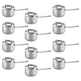 Attiva Peltro Casserole with Lid 5.51" - 12 Pieces - Pewter