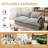Upholstered Sectional Sofa Loveseat, Cloud Sofa Modular Sectional Sofa Filled With Soft Down for Living Room Bedroom-1508611998