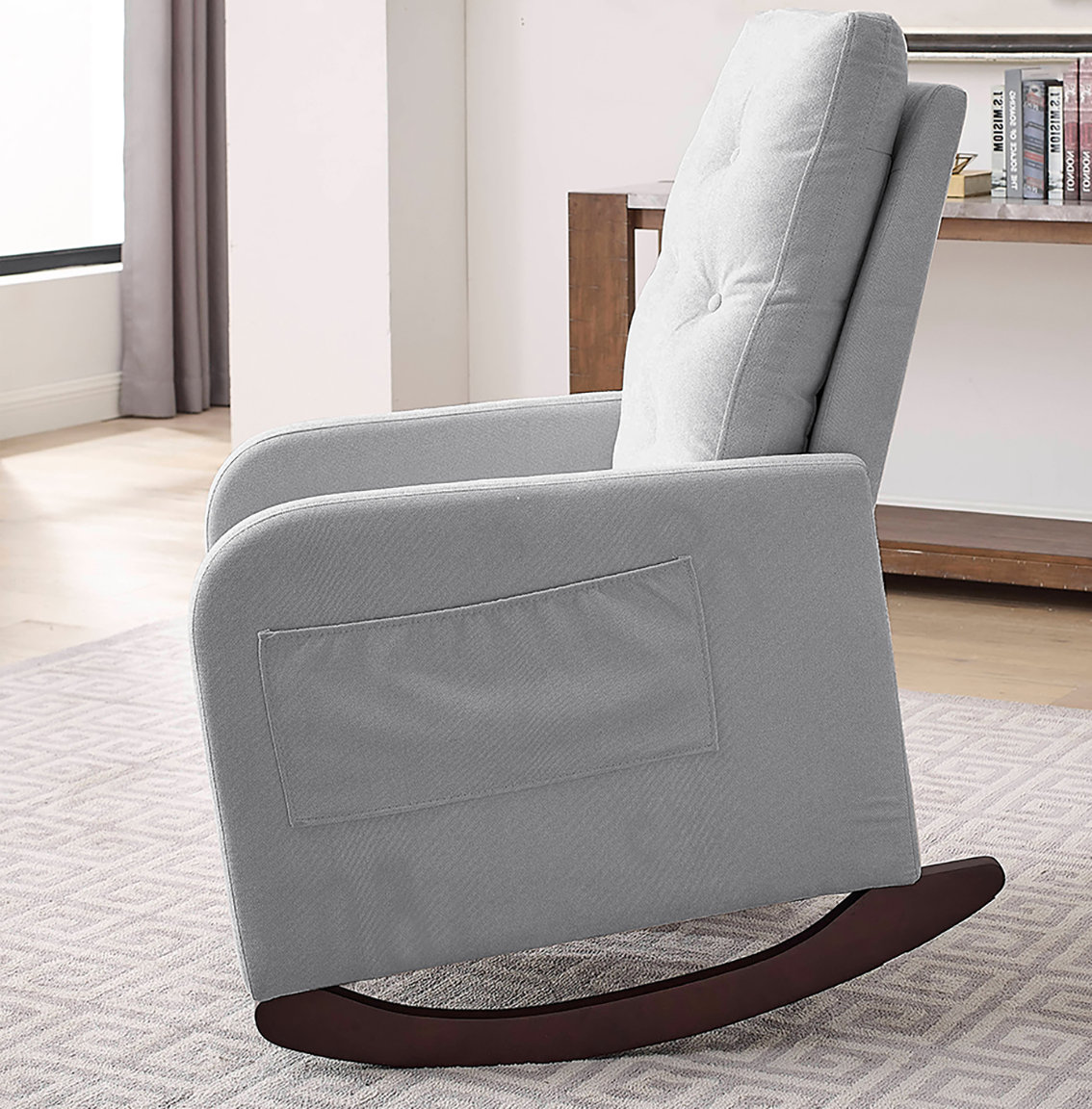 George Oliver Latreal Wood Rocking Chair | Wayfair