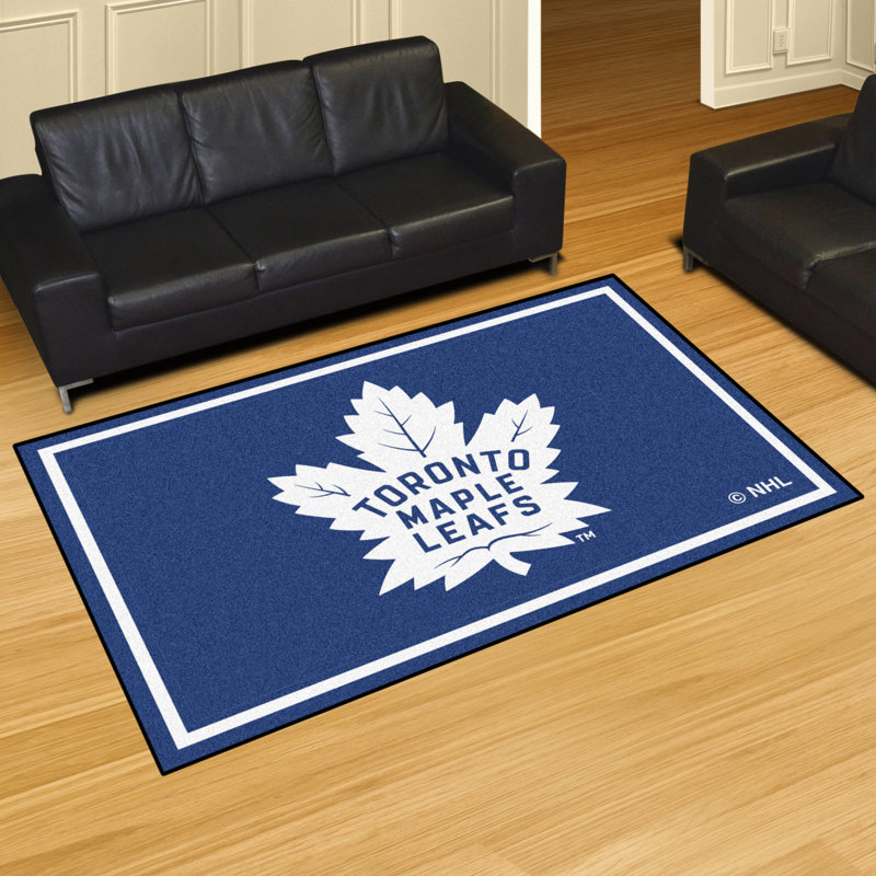 Tapis de porte antidérapant intérieur NHL, Maple Leafs de Toronto, Rectangle 5 pi x 7 pi 8 po