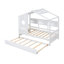 Lit simple en bois avec lit gigogne en bois, conception moderne pour enfants avec tablette de rangement, blanc-598431742-598431741