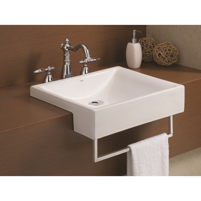 Cheviot Products Pacific 15.75'' White Vitreous China Rectangular Bathroom Sink