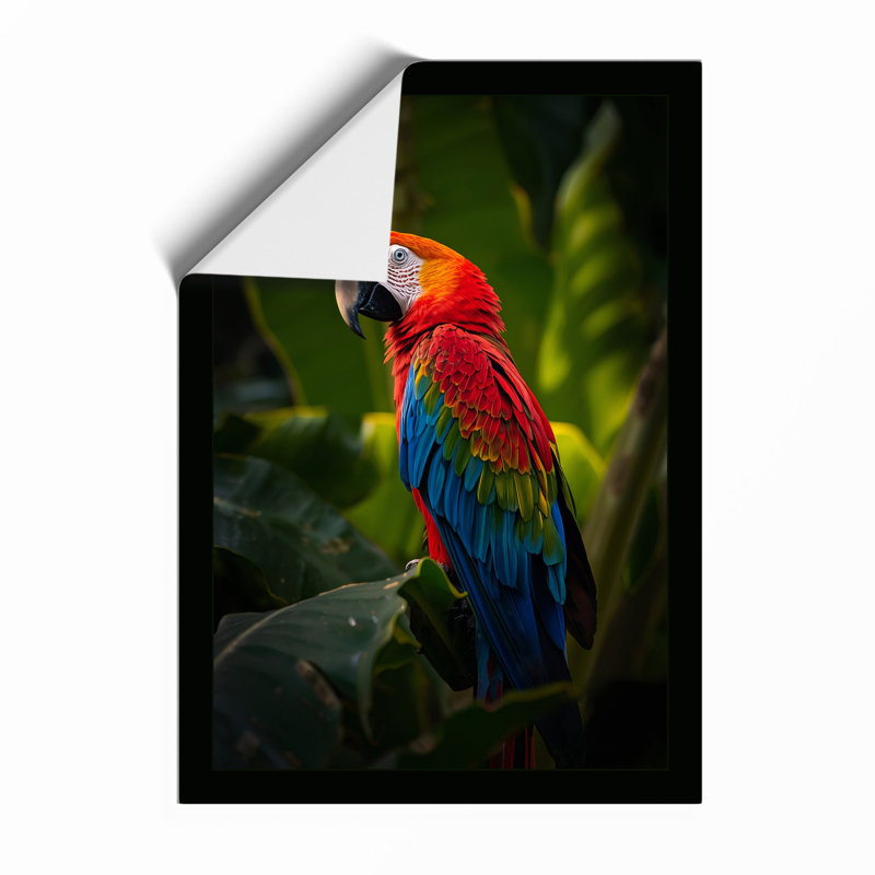 Scarlet Macaw Tropical - Framed Print, A1 - 84.1 x 59.4 cm, Unframed