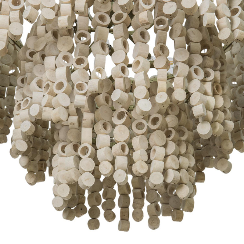 Round Wood Disk Chandelier