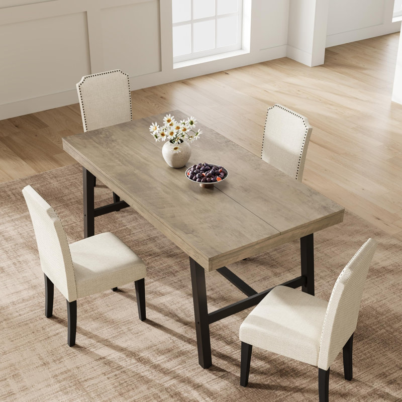 Table de salle à manger rectangulaire pour la cuisine, 55 po, 2 à 4 places, structure en métal, utilisation en appartement