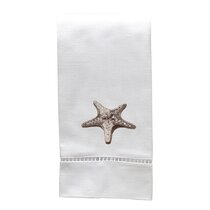 SHUSTARY Beach Theme Large Bath Towels,Coastal Blue Grey Starfish