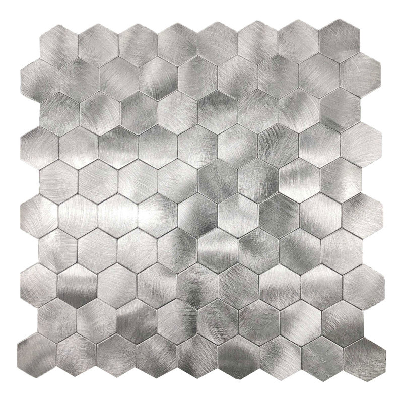 12'' W x 12'' L Polyvinyl Chloride (PVC) Peel and Stick Mosaic Tile