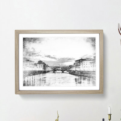 Ponte Vecchio Bridge In Florence Italy - Single Picture Frame Painting on MDF