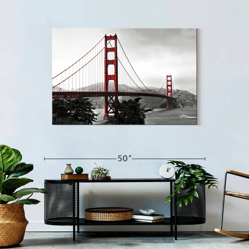 Pont du Golden Gate rouge vif, H 30 po x l 45 po