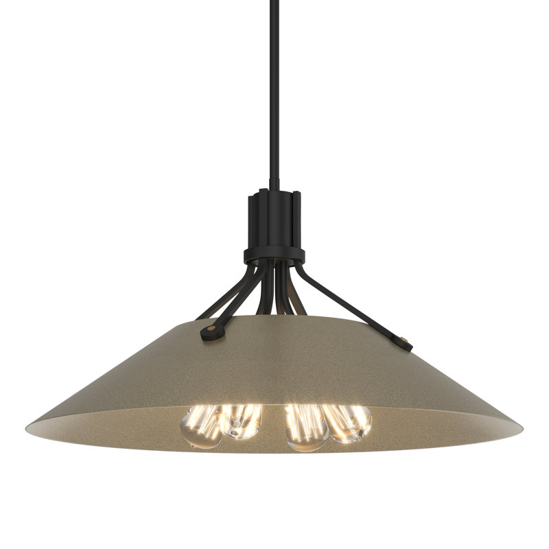 Henry 4 - Light Single Cone Pendant, Natural Iron, Soft Gold