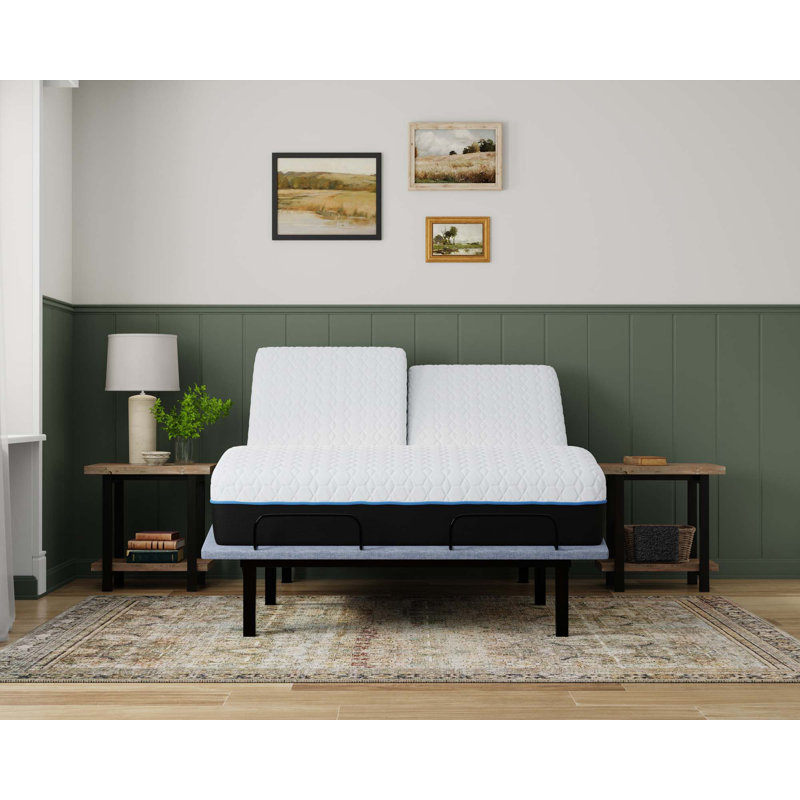 Matelas en mousse viscoélastique fendue 12 po Copper Lux, 12", Lit queen divisé