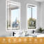 Miroir intelligent 60 po x 36 po pour salle de bain: luminosité réglable de 10% à 100%, 3 options de température de couleur, brouillard intégré et interrupteur d'alimentation, compatibilité avec interrupteur mural, Ul, longue durée trempé de 4 mm-25640136