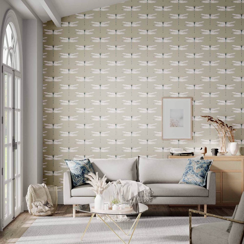 Demoiselle 10.05m x 52cm Wallpaper Roll, Jute/Slate