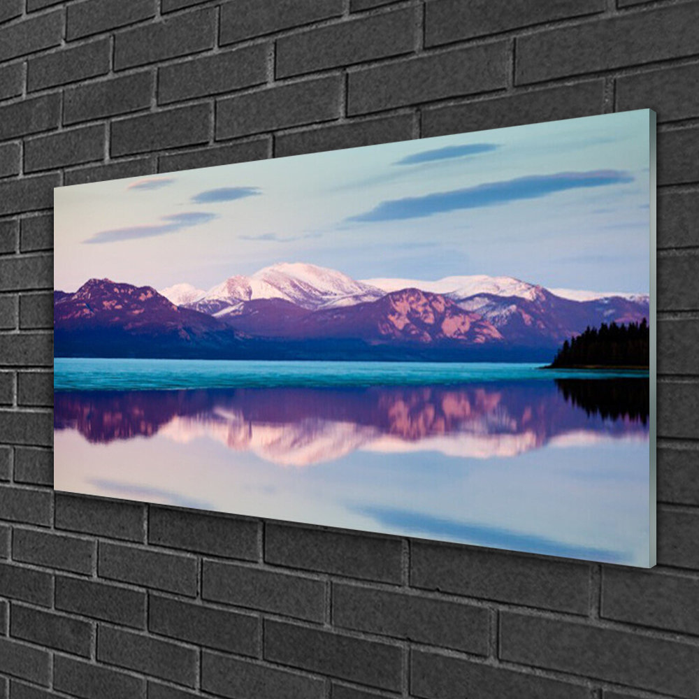 Glasbild Bergsee-Landschaft