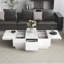 Table basse avec 2 grands compartiments de rangement cachés, table de cocktail extensible avec 2 tiroirs, table centrale ultrabrillante avec plateau coulissant pour le salon, 39,3 po x 21,6 po