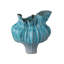 Vase volant en soie bleue