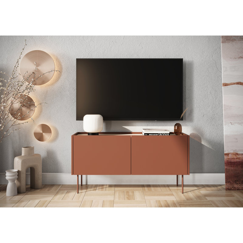 Careron TV Stand for TVs up to 55", Ceramic Red