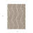 3' X 5' Brown and White Geometric Washable Non Skid Indoor Outdoor Area Rug