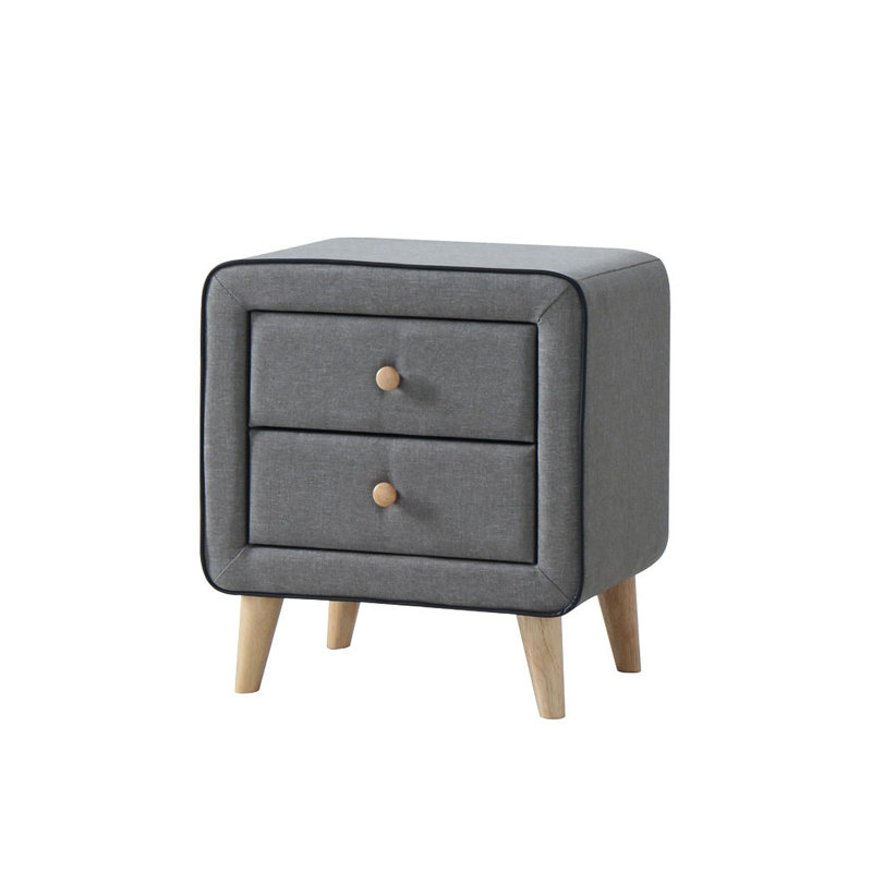 Balhi 52cm W Solid Wood Bedside Table