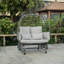2 Person Swing Egg Chair With Rocking Glide Frame And Cushion