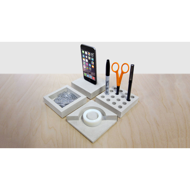 Concrete Desk Organiser
