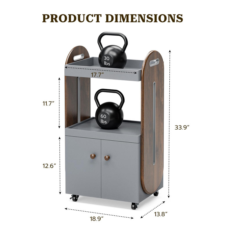 Chariot de salon de beauté, chariot d'esthéticienne, étagères de rangement ouvertes blanches, roulettes verrouillables, armoire de rangement, support de rangement, rampe imitation bois, organisateur d'outils de maquillage