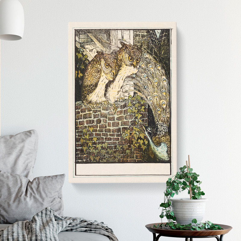 Two Owls On A Wall by Theo Van Hoytema - Wrapped Canvas, 60cm H x 40cm W x 3cm D