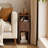 Fluted Narrow Nightstand with Charging and Drawers