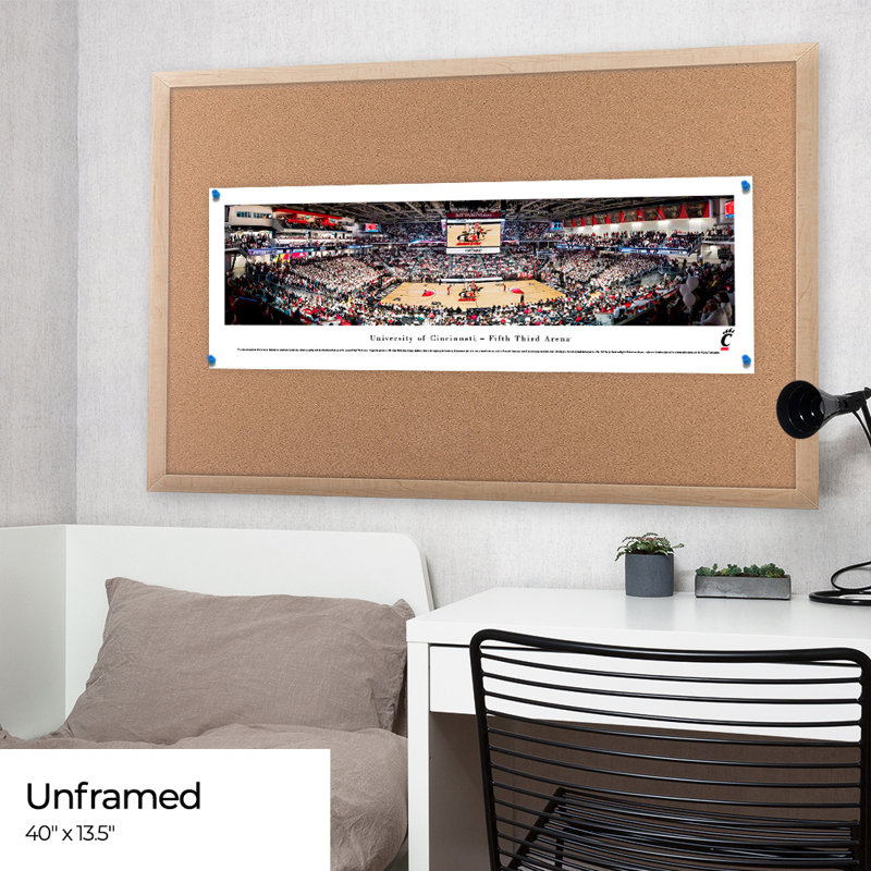 NCAA Cincinnati Bearcats Basketball Panoramic Print, Unframed, 13.5" H x 40" W x 0.1" D