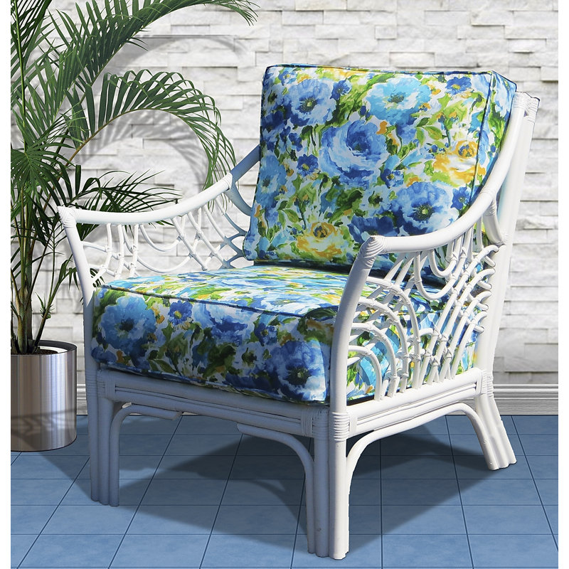 Fauteuil large 33 po Rainey, Sunblue lessandra, blanc
