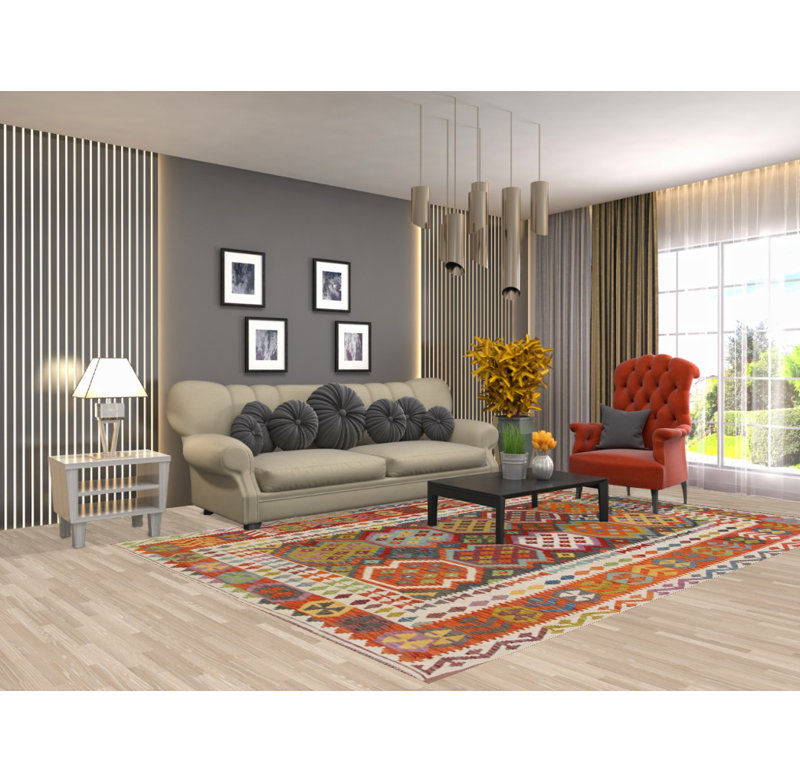 Multolor Kilim Oriental Area Rug 7x10