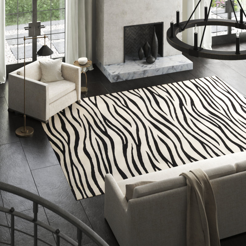 Wool Animal Print Area Rug