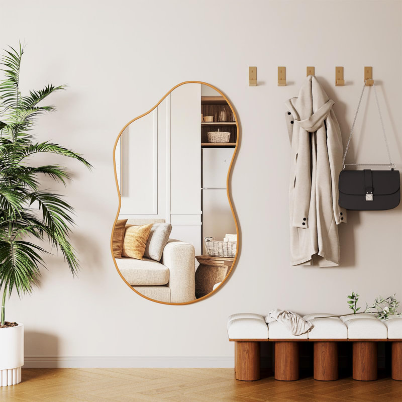 Aluminum Free Form Mirror, Gold