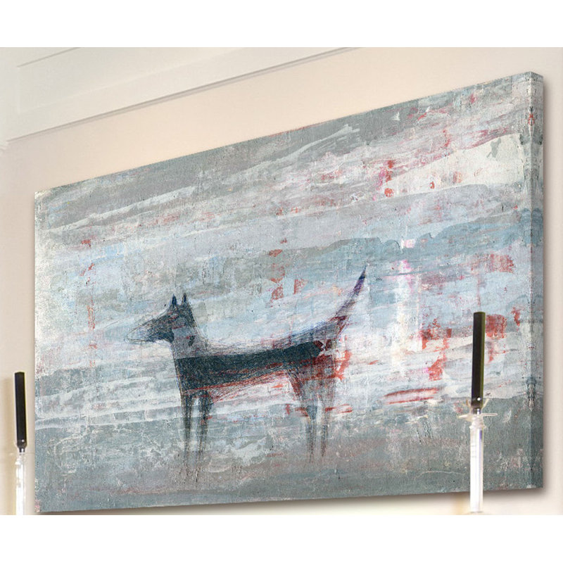 «Dark Dog», reproduction d'art sur toile tendue, H 12 po x l 18 po x P 1,5 po