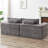 87" Oversized Boneless Sectional Lounge Chaise,No Assembly Required,Cloud Plush Loveseat-850826188